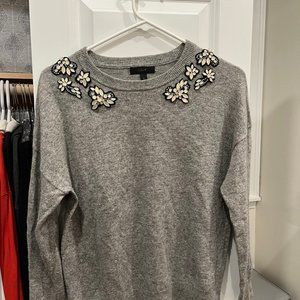 J. Crew: Gemstone gray sweater